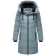 Marikoo Natsukoo Damen Winter Steppjacke lang Powder Blue Größe L - Gr. 40