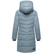 Marikoo Natsukoo Damen Winter Steppjacke lang Powder Blue Größe XL - Gr. 42
