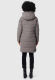 Marikoo Natsukoo Damen Winter Steppjacke lang Grau Größe S - Gr. 36