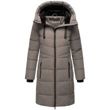 Marikoo Natsukoo Damen Winter Steppjacke lang Grau Gr&ouml;&szlig;e XL - Gr. 42