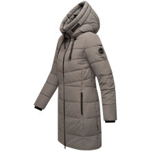 Marikoo Natsukoo Damen Winter Steppjacke lang Grau Gr&ouml;&szlig;e XL - Gr. 42