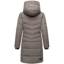 Marikoo Natsukoo Damen Winter Steppjacke lang Grau Gr&ouml;&szlig;e XL - Gr. 42