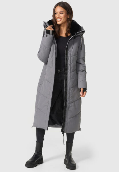 Marikoo Nadaree XVI Damen Winterjacke B979 Grau Größe S - Gr. 36