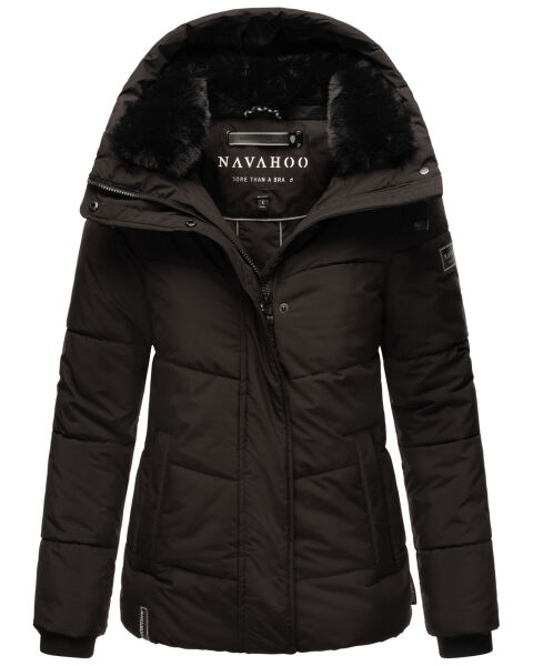 Navahoo Sag Ja XIV Damen Winter Steppjacke Schwarz Größe M - Gr. 38