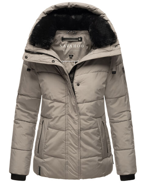 Navahoo Sag Ja XIV Damen Winter Steppjacke Grau Größe L - Gr. 40