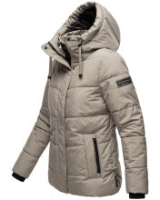 Navahoo Sag Ja XIV Damen Winter Steppjacke Grau Größe L - Gr. 40