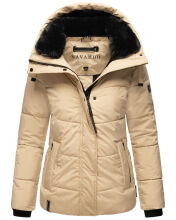 Navahoo Sag Ja XIV Damen Winter Steppjacke Beige Gr&ouml;&szlig;e M - Gr. 38