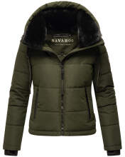 Navahoo Mit Liebe XIV ladies winter quilted jacket Dark Olive Größe M - Gr. 38
