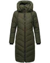 Navahoo Sahnekatzi XIV Damen Wintermantel Dark Olive Größe L - Gr. 40