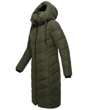 Navahoo Sahnekatzi XIV Damen Wintermantel Dark Olive Größe L - Gr. 40