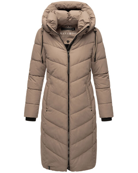 Navahoo Sahnekatzi XIV Damen Wintermantel Taupe Grey Größe S - Gr. 36