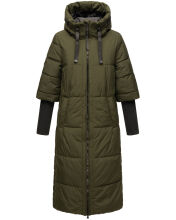 Navahoo Ciao Miau XIV Damen Winterjacke Dark Olive Größe S - Gr. 36