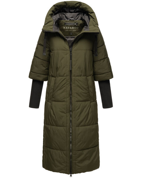 Navahoo Ciao Miau XIV Damen Winterjacke Dark Olive Größe L - Gr. 40