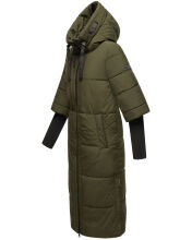 Navahoo Ciao Miau XIV Damen Winterjacke Dark Olive Größe L - Gr. 40
