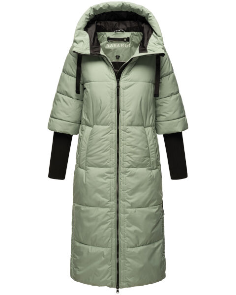 Navahoo Ciao Miau Damen lange Winterjacke Smokey Mint