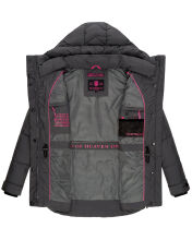 Marikoo Akumaa Damen Winterjacke Anthrazit Größe S - Gr. 36