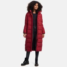 Navahoo Isalie Damen lange Winterjacke gesteppt Dark Red Größe S - Gr. 36