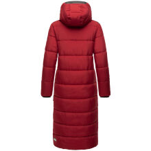 Navahoo Isalie Damen lange Winterjacke gesteppt Dark Red Größe S - Gr. 36