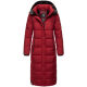 Navahoo Isalie Damen lange Winterjacke gesteppt Dark Red Größe S - Gr. 36