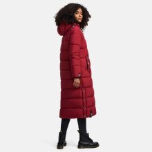 Navahoo Isalie Damen lange Winterjacke gesteppt Dark Red Größe L - Gr. 40