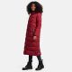 Navahoo Isalie Damen lange Winterjacke gesteppt Dark Red Größe L - Gr. 40