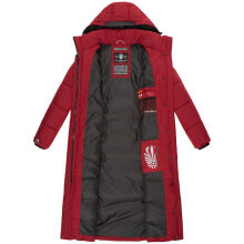 Navahoo Isalie Damen lange Winterjacke gesteppt Dark Red Gr&ouml;&szlig;e XXL - Gr. 44