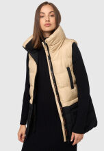 Marikoo Kiraraa Damen Weste B958 Beige-Schwarz Gr&ouml;&szlig;e XS - Gr. 34