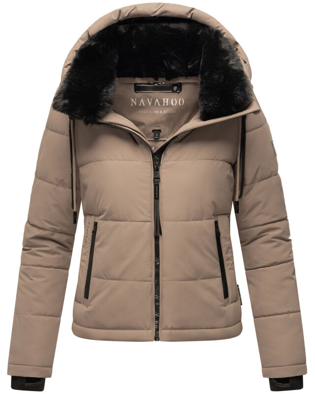 Navahoo Mit Liebe Damen Winter Steppjacke Taupe Grey