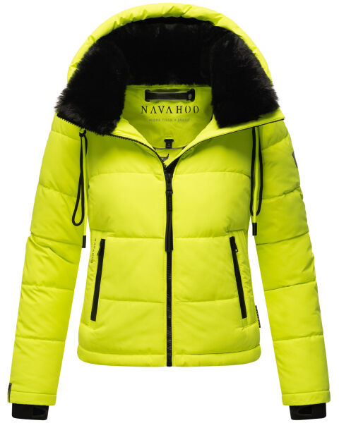 Navahoo Mit Liebe XIV Damen Winter Steppjacke B981 Neon Green Größe S - Gr. 36