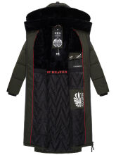 Navahoo Knuddelfee Damen Parka  Olive Größe S - Gr. 36