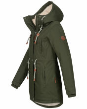 Navahoo Ireliaa Damen Winterjacke Olive Größe S - Gr. 36