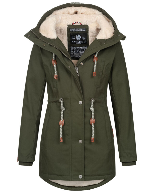 Navahoo Ireliaa Damen Winterjacke Olive