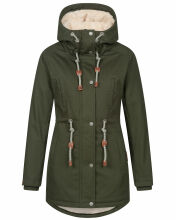 Navahoo Ireliaa Damen Winterjacke Olive Größe M - Gr. 38