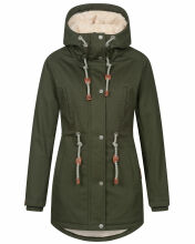 Navahoo Ireliaa Damen Winterjacke Olive Gr&ouml;&szlig;e L - Gr. 40