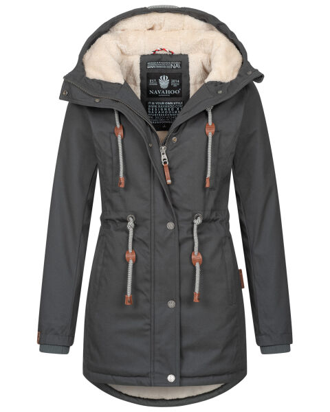 Navahoo Ireliaa Damen Winterjacke Anthrazit Größe XS - Gr. 34