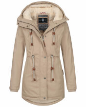 Navahoo Ireliaa Damen Winterjacke Beige Größe XS - Gr. 34