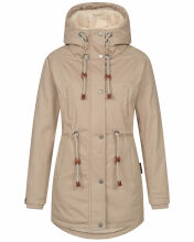 Navahoo Ireliaa Damen Winterjacke Beige Größe XS - Gr. 34