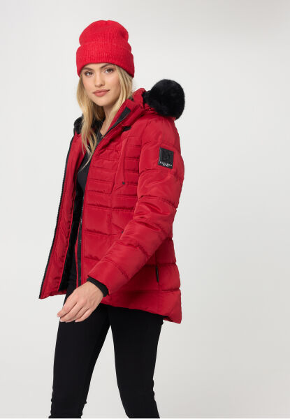 Navahoo Steppjacke Dunkelrot Damen Steppjacke Leichter Steppmantel - Main Image