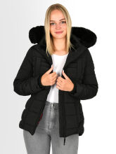 Navahoo Lissandraa Damen Winter Steppjacke Schwarz Größe M - Gr. 38