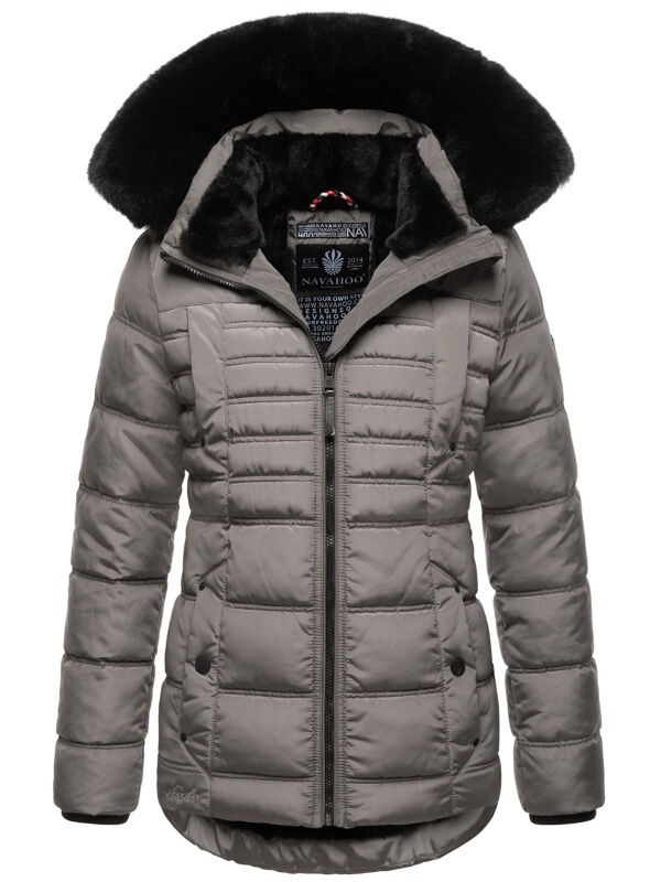 Navahoo Lissandraa Damen Winter Steppjacke Dunkelgrau