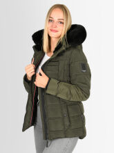 Navahoo Lissandraa Damen Winter Steppjacke Olive Gr&ouml;&szlig;e L - Gr. 40