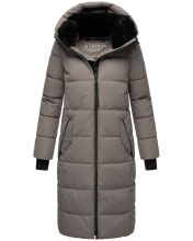 Marikoo Zuraraa XVI Damen lange Winterjacke B989 Grau Gr&ouml;&szlig;e S - Gr. 36
