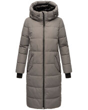 Marikoo Zuraraa XVI Damen lange Winterjacke B989 Grau Größe L - Gr. 40