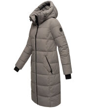 Marikoo Zuraraa XVI Damen lange Winterjacke B989 Grau Größe L - Gr. 40