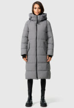 Marikoo Zuraraa XVI Damen lange Winterjacke B989 Grau Größe XXL - Gr. 44