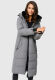 Marikoo Zuraraa XVI Damen lange Winterjacke B989 Grau Größe XXL - Gr. 44