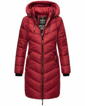 Marikoo Armasa lange Damen Winter Steppjacke Dark Red Größe XXL - Gr. 44