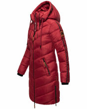 Marikoo Armasa lange Damen Winter Steppjacke Dark Red Größe XXL - Gr. 44