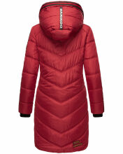 Marikoo Armasa lange Damen Winter Steppjacke Dark Red Größe XXL - Gr. 44