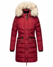 Navahoo Paula Damen Parka Winterjacke Gefüttert Dark Red Größe L - Gr. 40